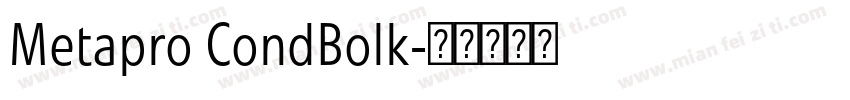 Metapro CondBolk字体转换